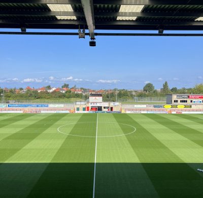 Pitch Perfect at Morecambe Football Club with the  OAS Grow-In Renovation Programme
