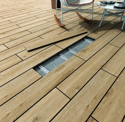 Why is ceramic decking increasingly popular in residential projects?